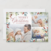 Cartes Pour Fêtes Annuelles Collection photo de Noël Joyeux moderne Winter Gre (Devant)