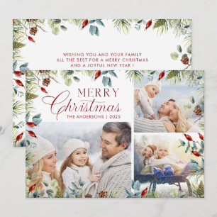 Cartes Pour Fêtes Annuelles Collection photo de Noël Joyeux moderne Winter Gre