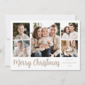 Cartes Pour Fêtes Annuelles Collection photo Festive Beige Script 5 (Devant)