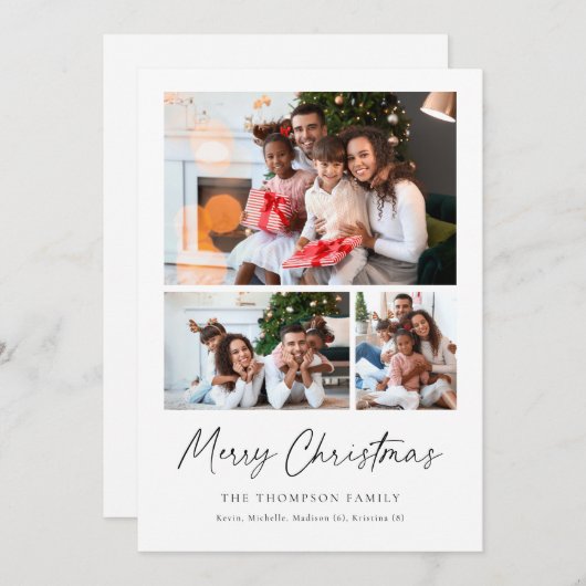 Cartes Pour Fêtes Annuelles Collection photo Joyeux Noël (Devant / Derrière)