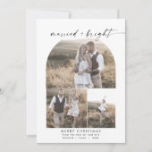 Cartes Pour Fêtes Annuelles Collection photo moderne Boho Arch Noël de mariée (Devant)