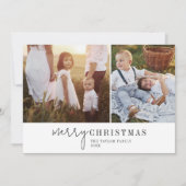 Cartes Pour Fêtes Annuelles Collection photo moderne chic Noël (Devant)