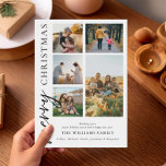 Cartes Pour Fêtes Annuelles Collection photo moderne Joyeux Noël<br><div class="desc">Joyeux Noël! Envoyez vos souhaits chaleureux à vos amis et à votre famille cette période de vacances avec une carte de Noël personnalisable avec une typographie simple et moderne. Personnalisez en ajoutant vos photos, noms, année et autres détails personnalisés. Cette carte de Noël minimale est disponible en d'autres couleurs et...</div>