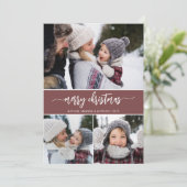 Cartes Pour Fêtes Annuelles Collection photo moderne Joyeux Noël (Debout devant)