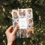 Cartes Pour Fêtes Annuelles Collection photo moderne Noël personnalisé<br><div class="desc">Capturez la magie de Noël et envoyez vos voeux de vacances à votre famille et vos amis cette année avec ce carte photo de vacances moderne avec votre message,  nom de famille,  année et huit de vos photos préférées.</div>