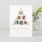 Cartes Pour Fêtes Annuelles Collection photo or moderne Noël (Debout devant)