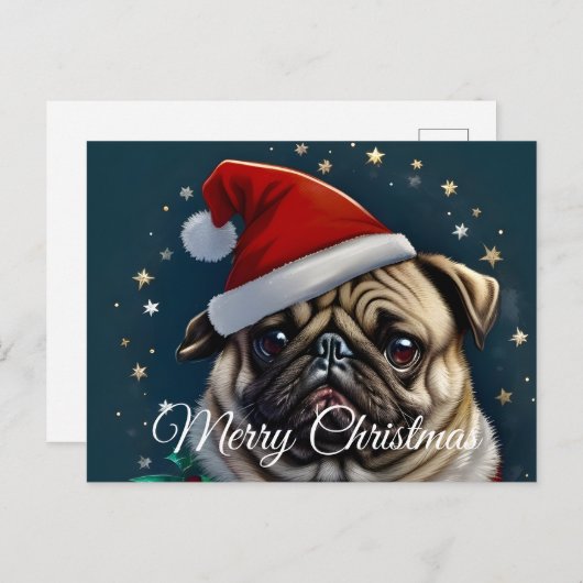 Cartes Pour Fêtes Annuelles Collection Puggy Claus (Devant / Derrière)