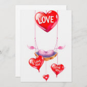 Cartes Pour Fêtes Annuelles Collection Saint-Valentin Amour & Cœurs ❤️ (Devant / Derrière)