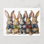 Cartes Pour Fêtes Annuelles Collet cravate lapin aquarelle (Devant)