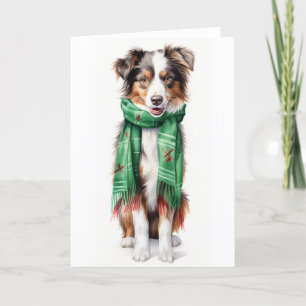 Cartes Pour Fêtes Annuelles Collie de Noël, Border Collie, Berger Australien