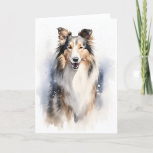 Cartes Pour Fêtes Annuelles Collie Holiday