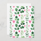 Cartes Pour Fêtes Annuelles Collier de coeurs (Devant / Derrière)