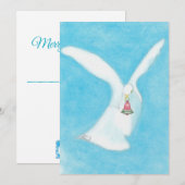 Cartes Pour Fêtes Annuelles Colombe de Noël avec Cloche (Devant / Derrière)