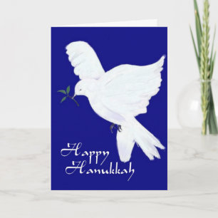 Cartes Pour Fêtes Annuelles Colombe heureuse de Hanoukka-Paix