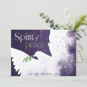 Cartes Pour Fêtes Annuelles colombe profonde violette (Debout devant)