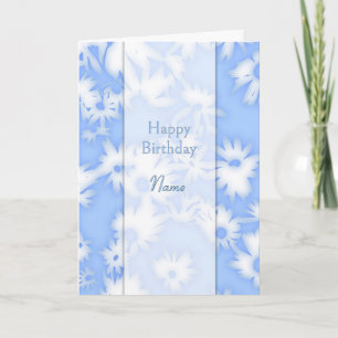 Cartes Pour Fêtes Annuelles Color Me Daisers Sky Blue Birthday Card