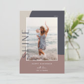 Cartes Pour Fêtes Annuelles Colorbloc brillant | Hanoukka photo verticale (Debout devant)