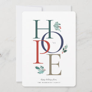 Cartes Pour Fêtes Annuelles Coloré Holiday Hope Modern Botanical Berry