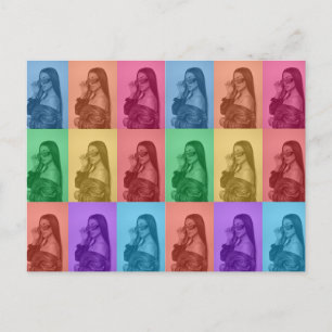 Cartes Pour Fêtes Annuelles Coloré Retro Pop Art moderne Custom Photo Grid