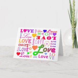 Cartes Pour Fêtes Annuelles Colorful Love