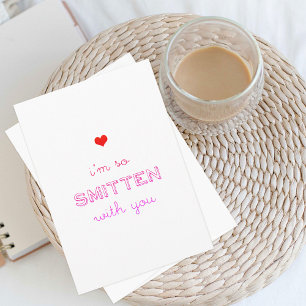 Cartes Pour Fêtes Annuelles Colorful mignon Je suis si Smitten Avec toi Valent