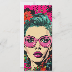 Cartes Pour Fêtes Annuelles Colorful Retro Unique Comic Book Pop Art Noël