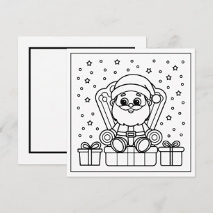 Cartes Pour Fêtes Annuelles Coloriage Festive Noël Père Noël