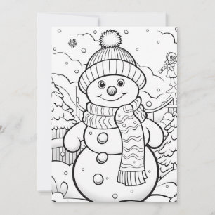 Cartes Pour Fêtes Annuelles Coloriage Noël Enfants Hiver École à la maison Bon