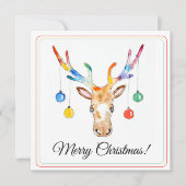 Cartes Pour Fêtes Annuelles Colourful Reindeer (Devant)