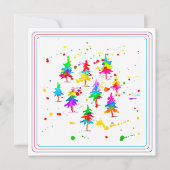 Cartes Pour Fêtes Annuelles Colourful Trees (Devant)
