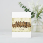 Cartes Pour Fêtes Annuelles Columbus Cityscape (Debout devant)