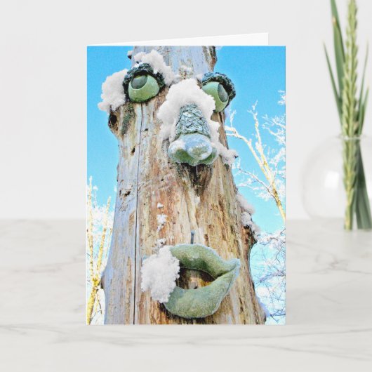 Cartes Pour Fêtes Annuelles Combat de neige (Devant)