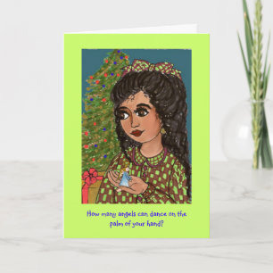 Cartes Pour Fêtes Annuelles Combien d'anges peuvent danser sur la paume de