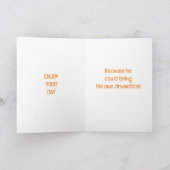 CARTES POUR FÊTES ANNUELLES **COMICAL TURKEY** POUR VOUS À THANKSGIVING (Intérieur)