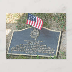 Cartes Pour Fêtes Annuelles Commandant révolutionnaire le Général Henry Knox