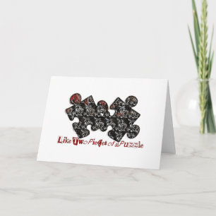 Cartes Pour Fêtes Annuelles Comme deux pièces d'un puzzle