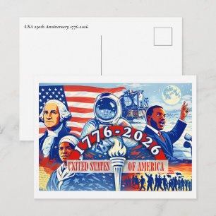 Cartes Pour Fêtes Annuelles Commémoratif 1776-2026 Semiquincentenaire des État