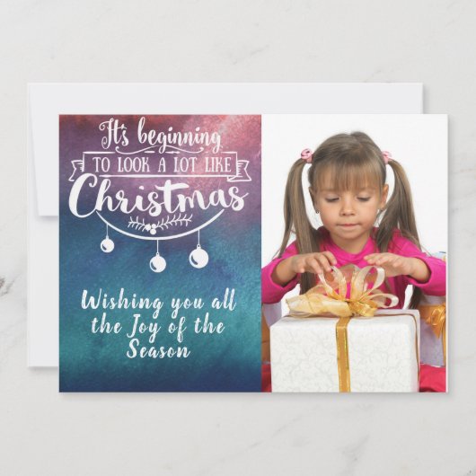Cartes Pour Fêtes Annuelles Commencer à ressembler à Noël/Photo à 2 faces (Devant)