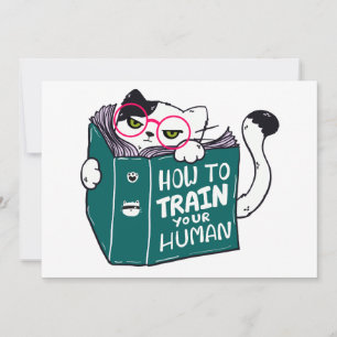 Cartes Pour Fêtes Annuelles Comment former votre chat drôle humain avec lunett