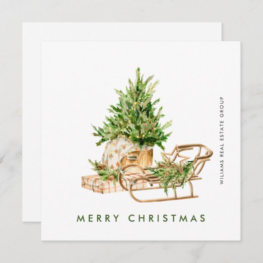 Cartes Pour Fêtes Annuelles Composition de Noël bohème élégante pour les entre (Devant / Derrière)