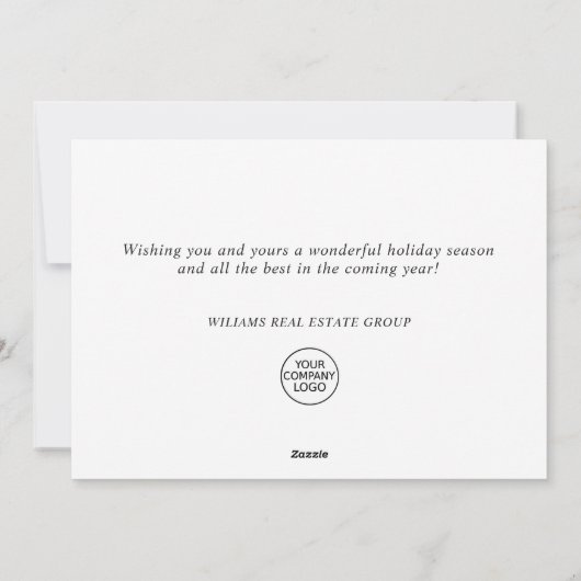 Cartes Pour Fêtes Annuelles Composition de Noël coupée en papier Salaire d'ent (Dos)