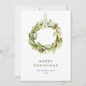 Cartes Pour Fêtes Annuelles Composition élégante de l'arbre de Noël de Bohême (Devant)