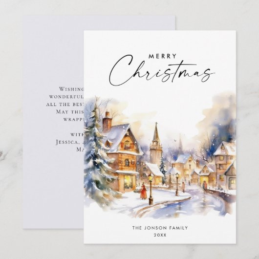 Cartes Pour Fêtes Annuelles Composition élégante de l'arbre de Noël de Bohême (Devant / Derrière)