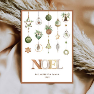 Cartes Pour Fêtes Annuelles Composition minimaliste neutre Boho Noël Holi