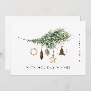 Cartes Pour Fêtes Annuelles Composition minimaliste neutre de Noël de Boho