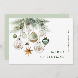 Cartes Pour Fêtes Annuelles Composition minimaliste neutre de Noël de Boho