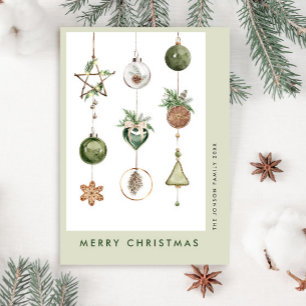 Cartes Pour Fêtes Annuelles Composition minimaliste neutre de Noël de Boho