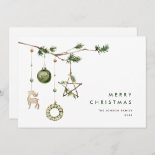 Cartes Pour Fêtes Annuelles Composition minimaliste neutre de Noël de Boho