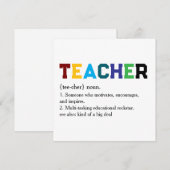 Cartes Pour Fêtes Annuelles Composition Style School Staff Thank You  (Devant / Derrière)