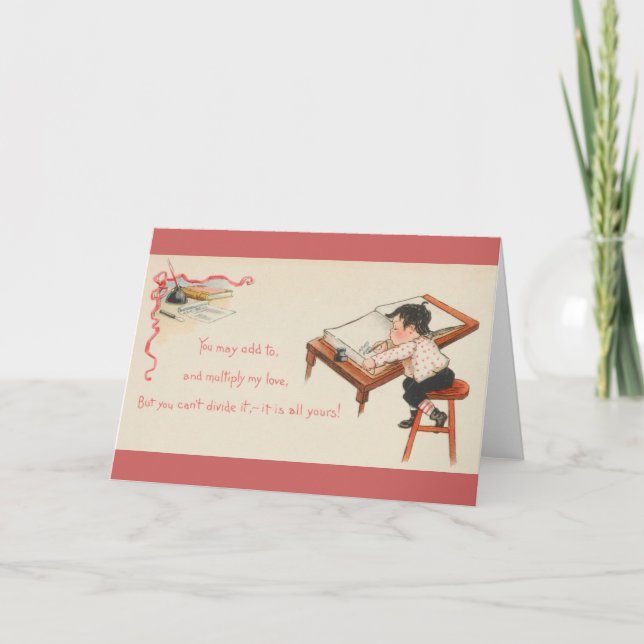Cartes Pour Fêtes Annuelles Comptable vintage Valentine Greeting Card (Devant)